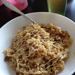 超簡単！子どもが喜んだ焼肉炒飯(^^)